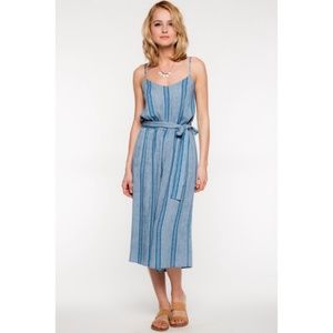 Blue Striped Cami Culotte Jumpsuit